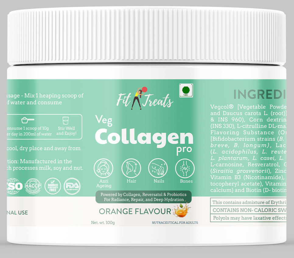 Veg Collagen | Skin Glow & Hair Strength Support | 100% Plant-Based