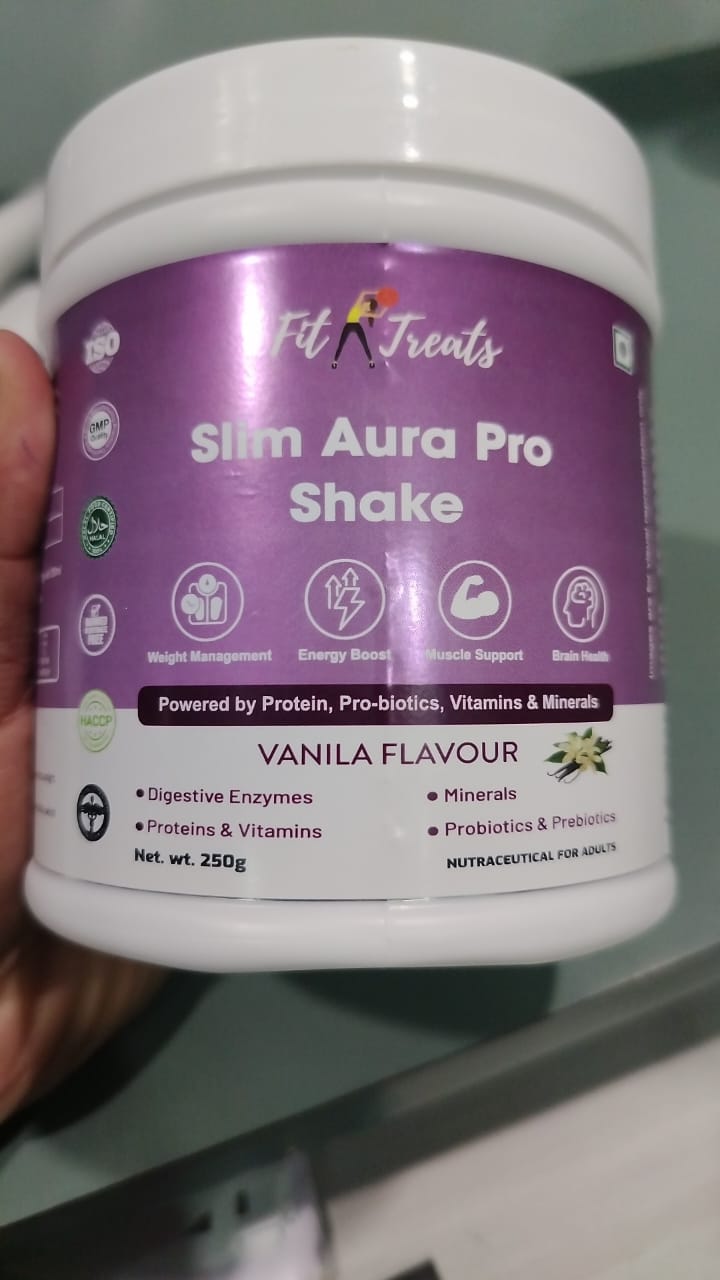 Slim Aura Pro Shake – Vanilla (Protein + Probiotics + Enzymes)