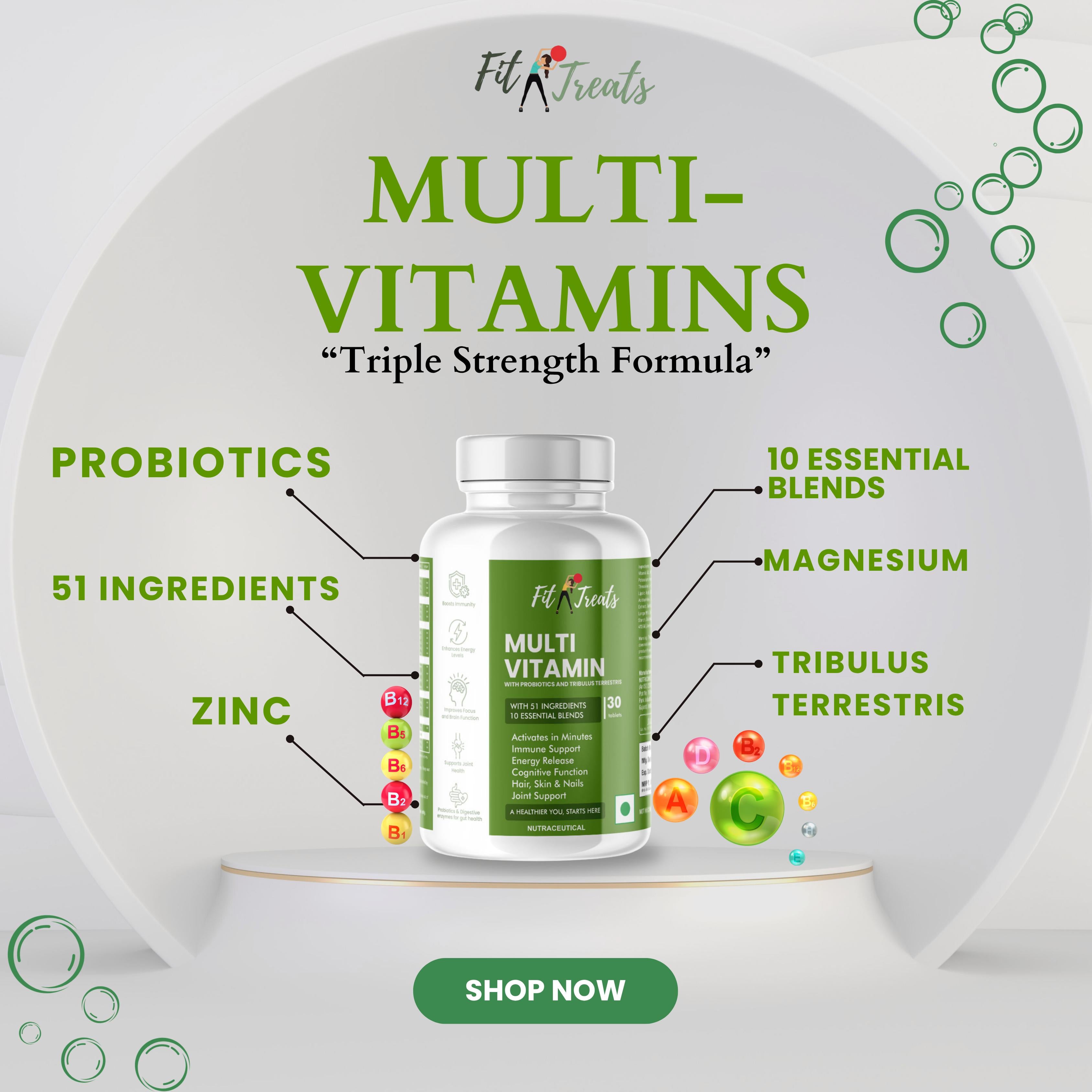 Stress Relief Combo – Chamomile Tea + Multivitamin