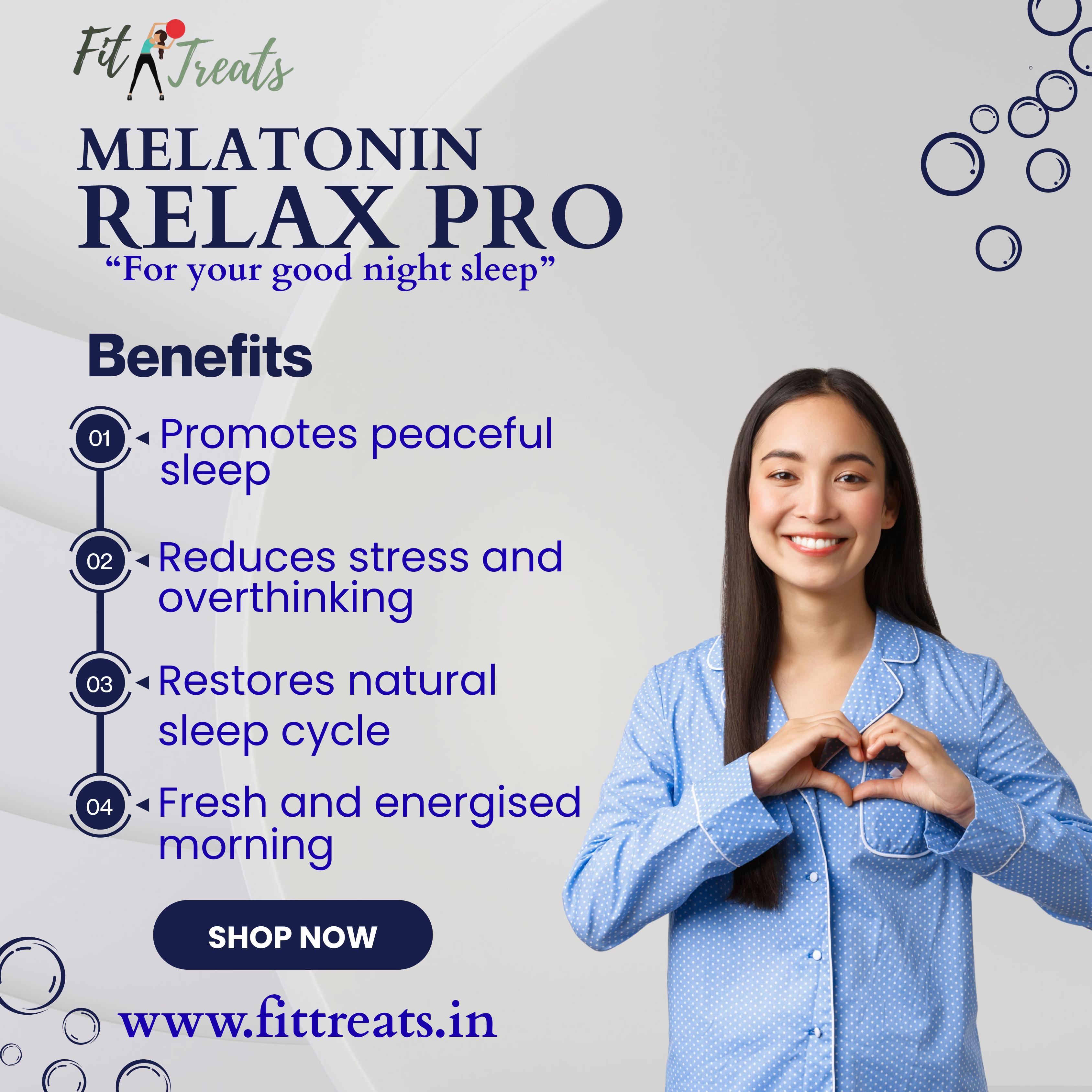 FitTreats Melatonin Relax Pro – Natural Sleep Support Formula