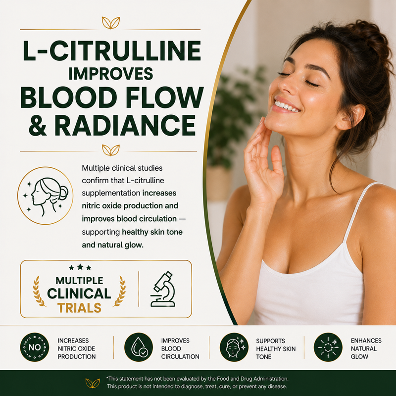 L-Citrulline Improves Blood Flow & Radiance
