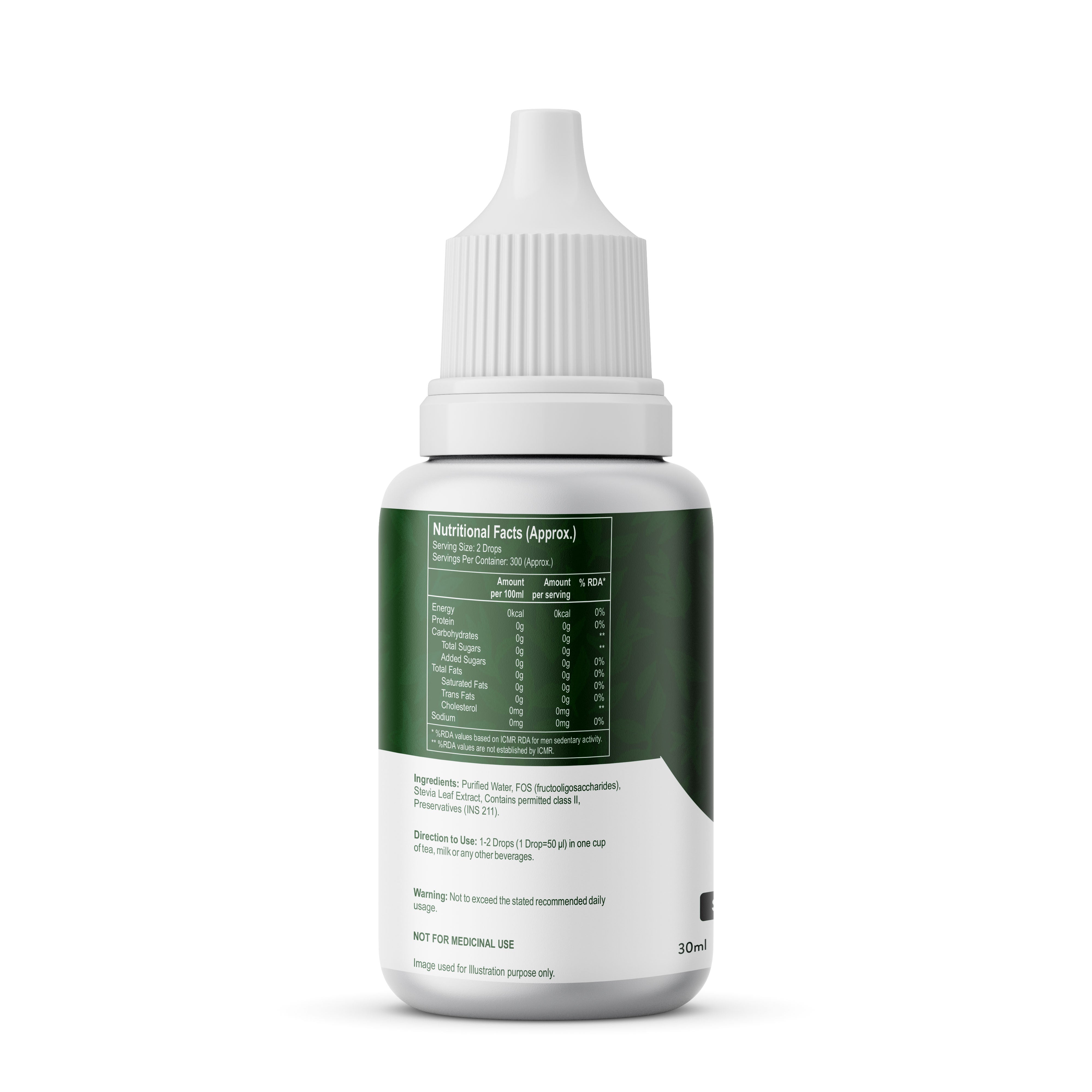 Stevia Drops | Zero Calorie Sugar Replacer | 100% Natural