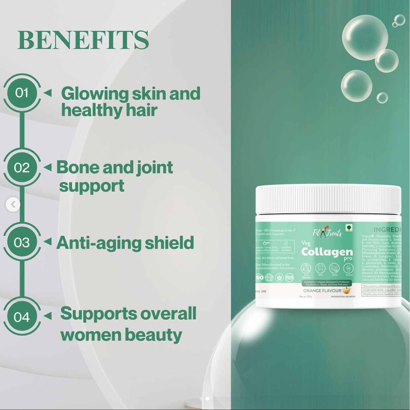 Veg Collagen | Skin Glow & Hair Strength Support | 100% Plant-Based