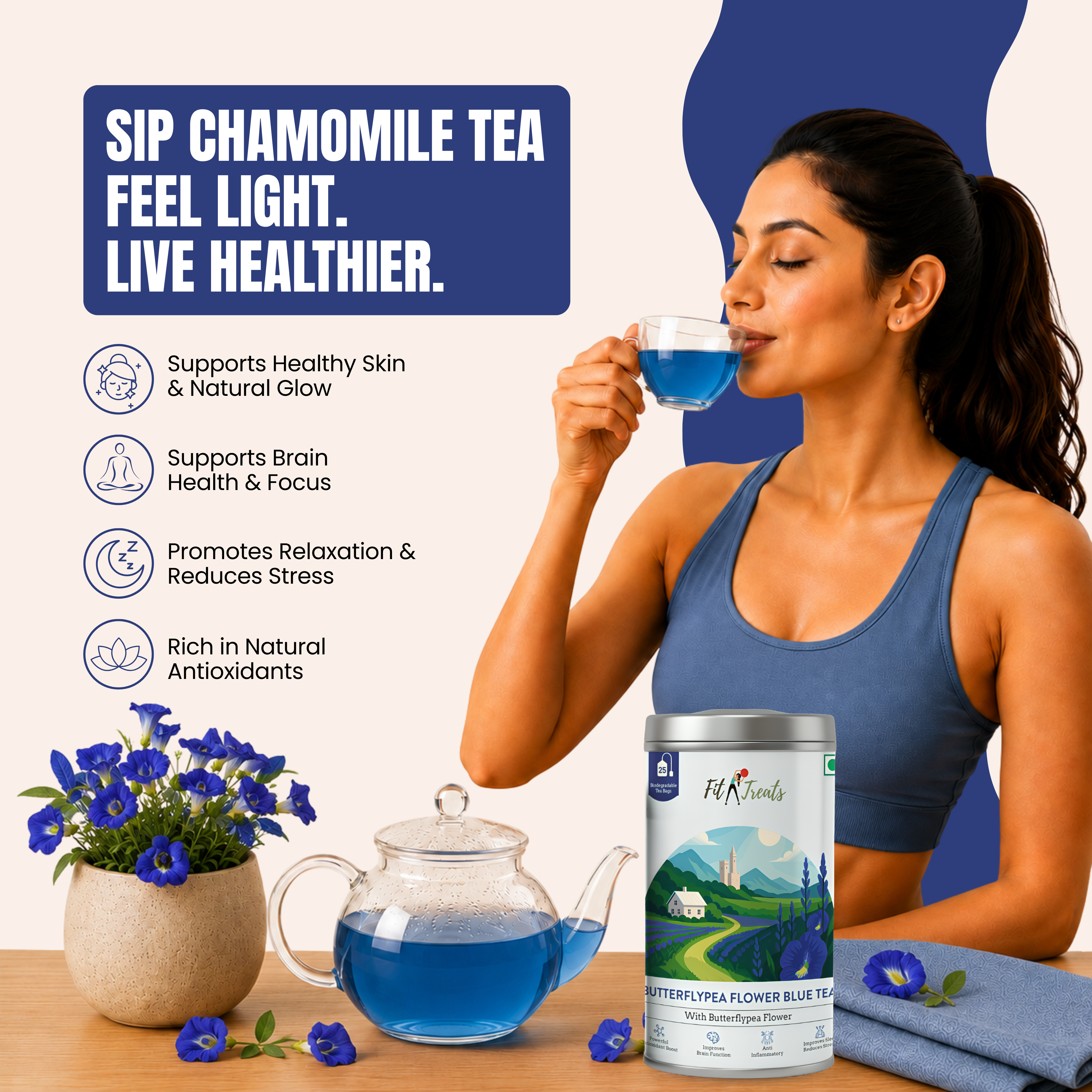 Butterfly Pea Blue Tea (Dip)